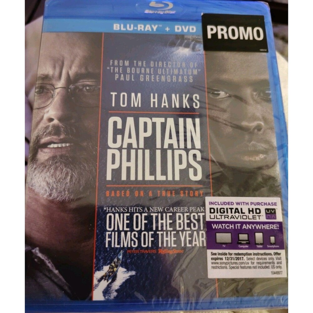Captain Phillips Blu-ray/DVD 2014 Sony New Sealed 2-Discs Tom Hanks Barkhad Abdi